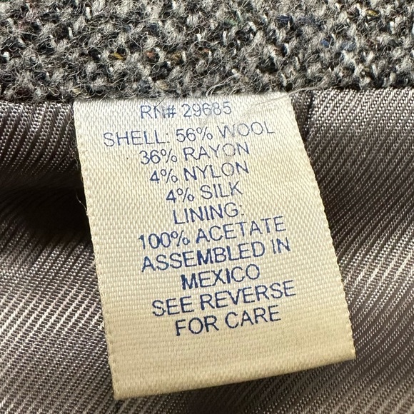 Pendleton gray wool sport coat blazer jacket button up suit formal - Picture 5 of 13